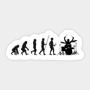 Human Evolution Drummer design Sticker